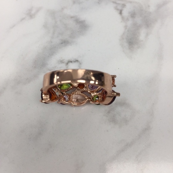 Dainty Rose Gold Tone Earrings and Ring Set - Picture 7 of 7